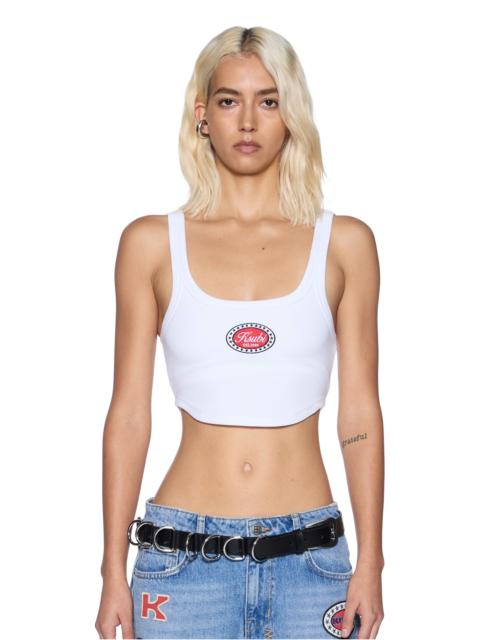 Ksubi BADGE CHLOE CROP TANK WHITE