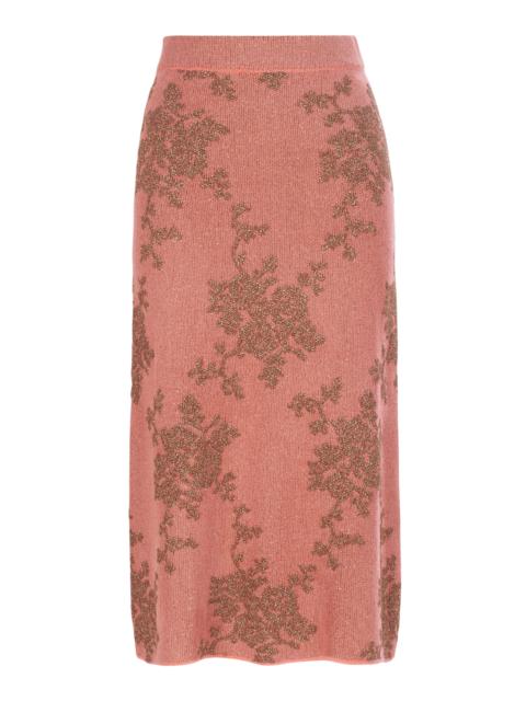 RACHEL COMEY Broccada Midi Skirt pink