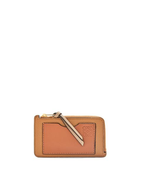 Coin cardholder in soft grained calfskin