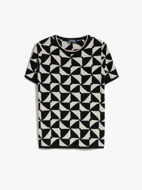 Max Mara AGRUME Jacquard wool yarn T-shirt