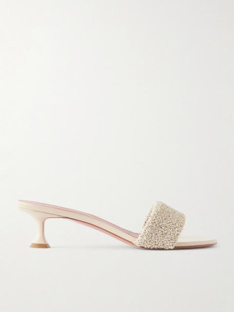 Amina Muaddi Andreea 45 Raffia Mules