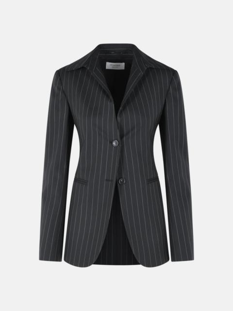 'RIVE' TIGHT BLAZER IN BLACK VIRGIN WOOL BLEND