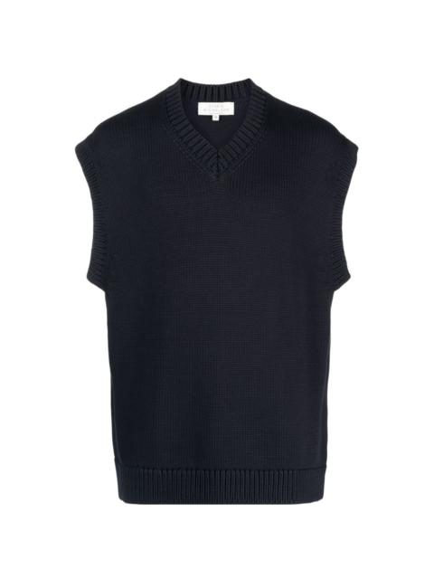 Studio Nicholson V-neck cotton-blend knitted vest