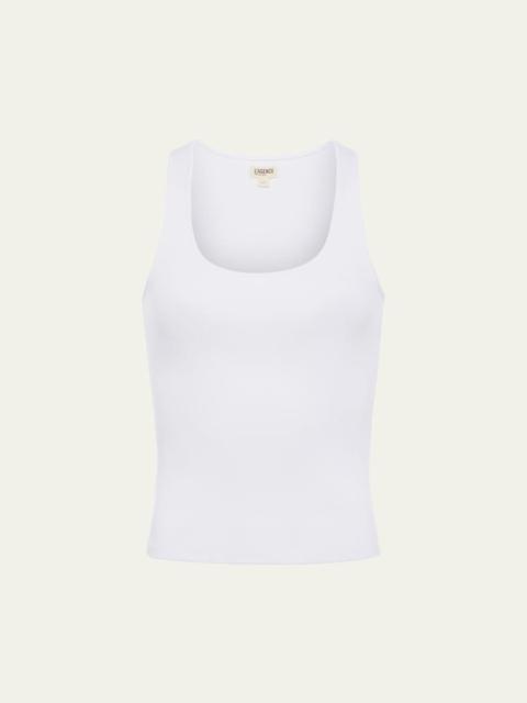 L'AGENCE Adira Scoop-Neck Tank Top