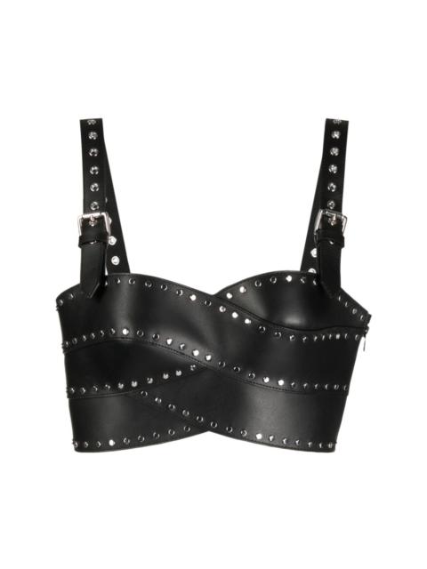 Monse stud-detail leather bustier top