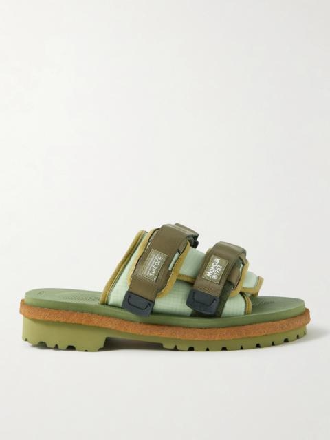 Moncler Suicoke 2 Moncler 1952 Moto Mountain Ripstop and Rubber Slides