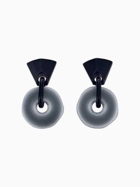 GIORGIO ARMANI EARRINGS IN METHACRYLATE AND BRASS