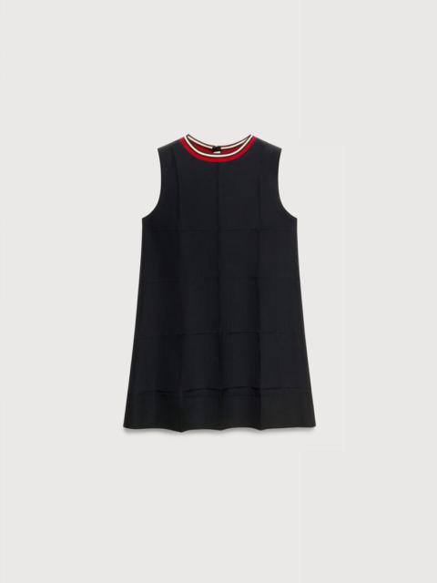 Marni BLACK TECHNO WOOL DRESS WITH MOCK NECK