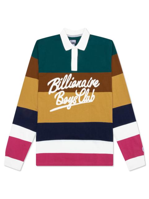 BILLIONAIRE BOYS CLUB RUGBY JERSEY L/S POLO - RAIN FOREST