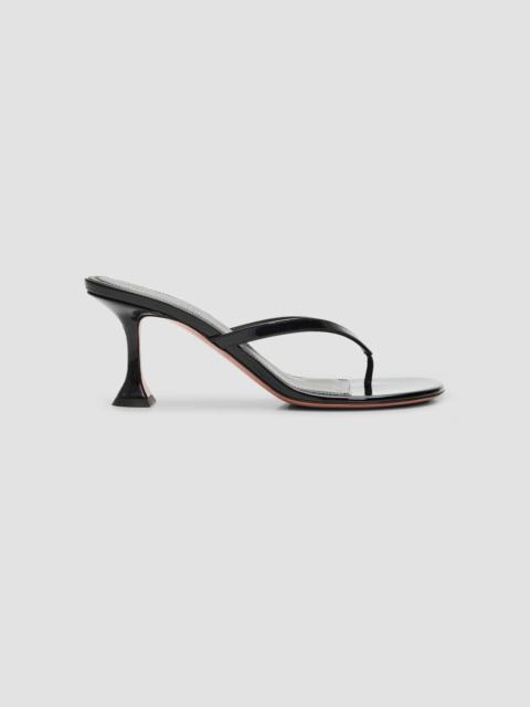Amina Muaddi Women's Juliette 70MM Thong Sandals - Black Patent