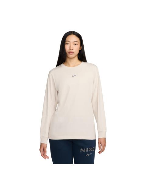 Nike Nike Sportswear Loose Long Sleeve T-Shirt Asia Sizing 'Light Orewood Brown' HF0772-104