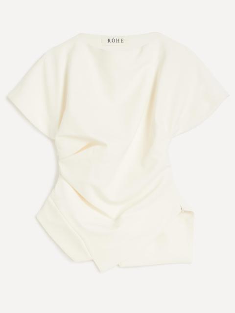 RÓHE Off-White Draped Lapel Top