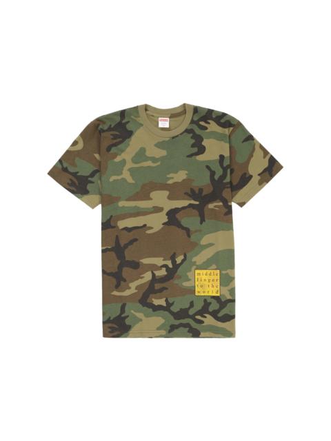 Supreme Supreme Middle Finger to the World Tee Woodland Camo