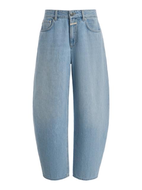CLOSED Jazzie Rigid Barrel-Leg Jenas light wash