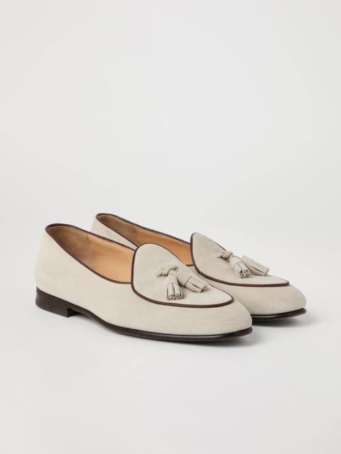 Brunello Cucinelli Suede loafers with tassels | REVERSIBLE