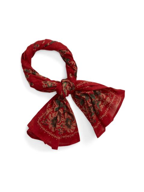 Delilah floral-print cotton scarf