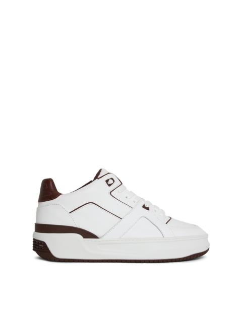 Just Don Luxury Courtside Low White And Burgundy