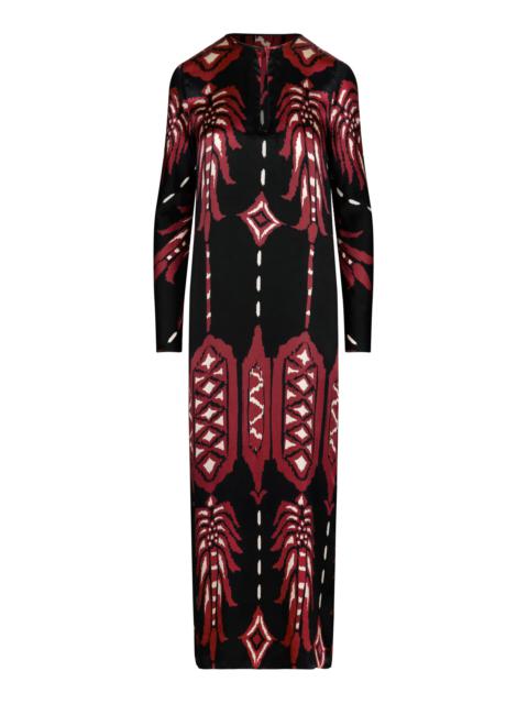 Johanna Ortiz Relics of Wisdom Printed Maxi Dress black