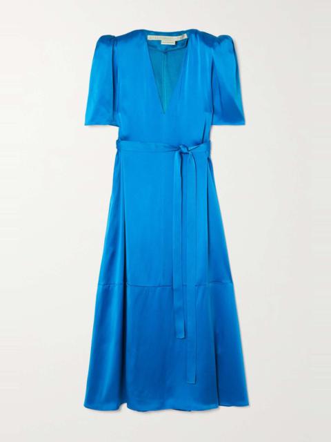 Stella McCartney Belted satin midi dress