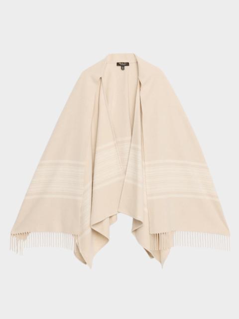 Loro Piana Daisy Cashmere Fringed Scarf Cape