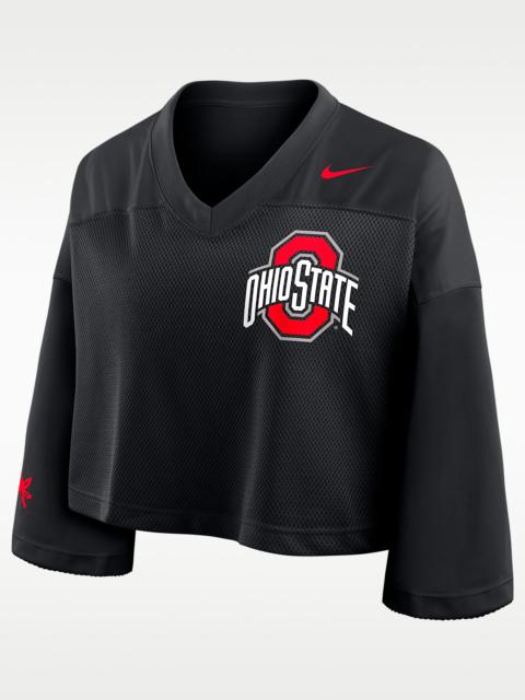 Nike Ohio State Jersey Women's Nike Dri-FIT College Cropped Top