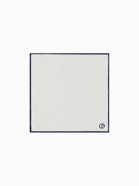 GIORGIO ARMANI Silk pocket square with logo