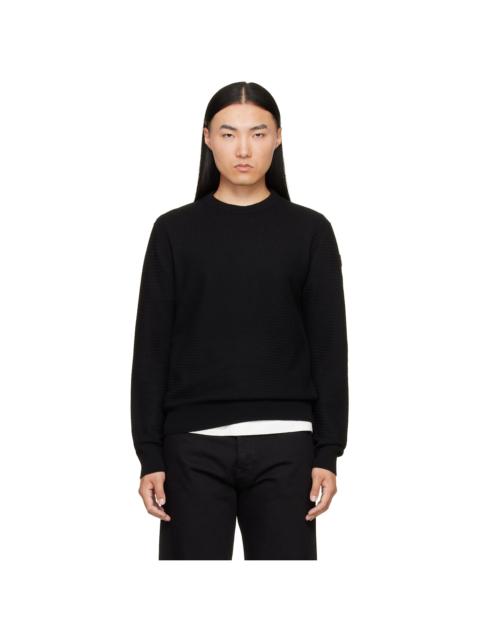 Moncler Black Textured Cashmere & Wool Sweater