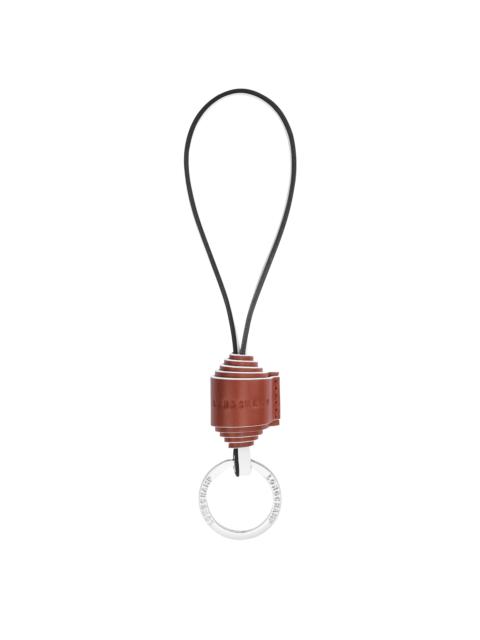 Longchamp Fall/Winter 2023 Collection Key rings Mahogany/White - Leather