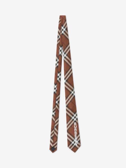 Burberry Classic Cut Logo Print Check Tie