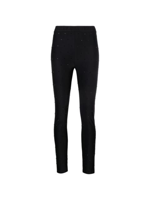 VERSACE JEANS COUTURE rhinestone-embellished cropped leggings
