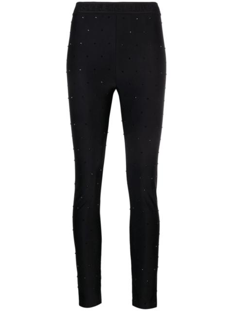 VERSACE JEANS COUTURE rhinestone-embellished cropped leggings