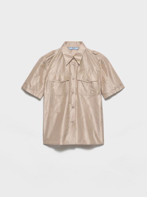 Prada Short-sleeved taffeta shirt