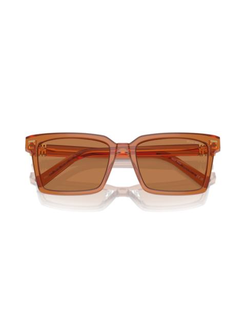 Miu Miu 55mm Rectangular Sunglasses in Brown at Nordstrom