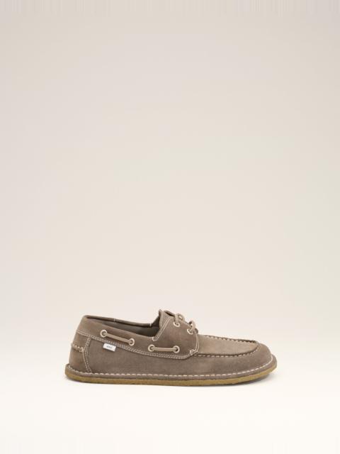 AMI Paris GREY COW LEATHER BOAT SHOES