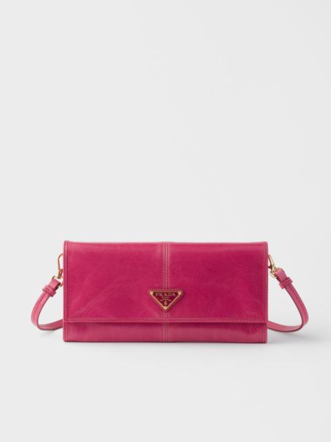 Prada Leather wallet with shoulder strap