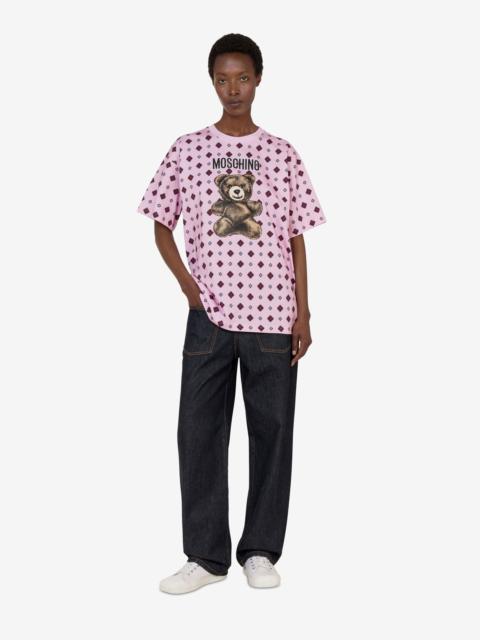 Moschino MOSCHINO TEDDY BEAR ORGANIC COTTON JERSEY T-SHIRT