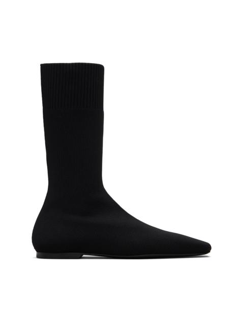 TOTEME Black Knit Sock Boots