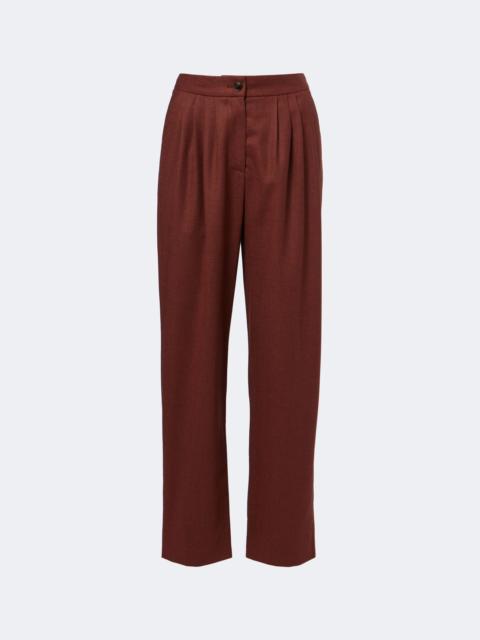 BLAZÉ MILANO Fox wool and cashmere straight pants