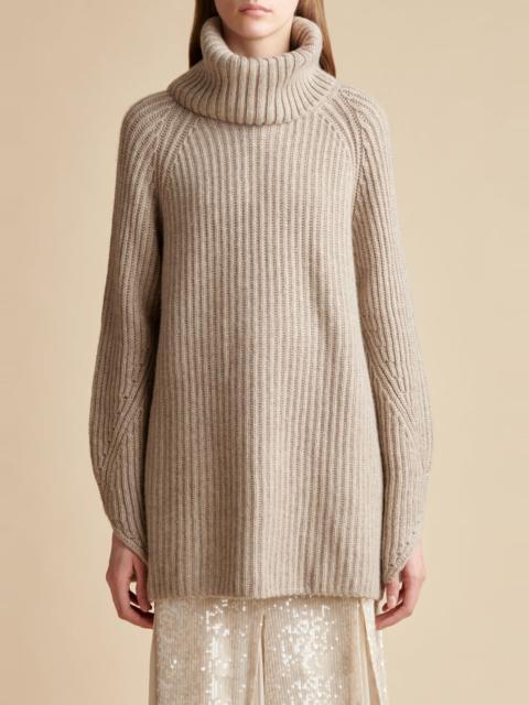 KHAITE The Nimbus Sweater in Light Clay