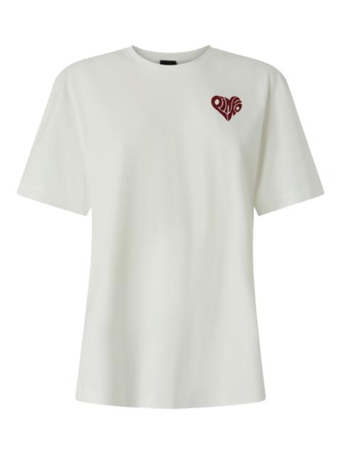 heart print T-shirt