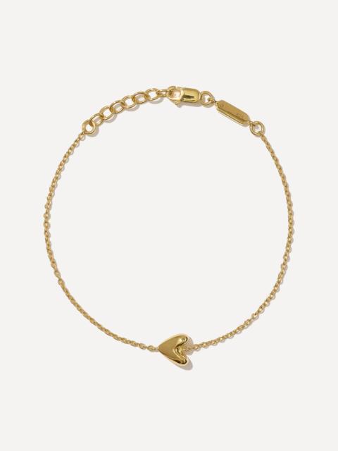 Otiumberg 14ct Gold-Plated Vermeil Silver Roscida Heart Chain Bracelet