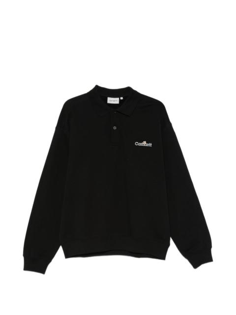 Carhartt WIP WIP Label logo-embroidered long-sleeve polo shirt