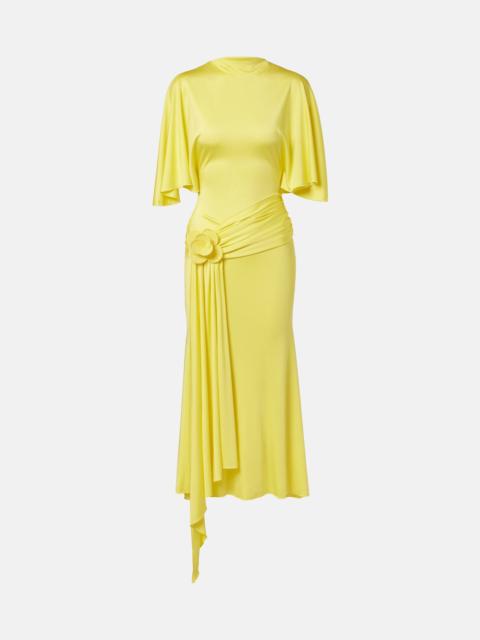 David Koma Floral-appliqué jersey cocktail dress