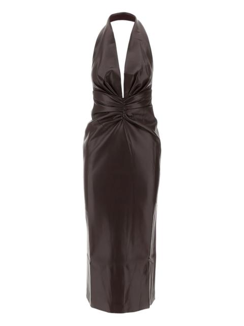 THE ANDAMANE V-neck draped midi dress