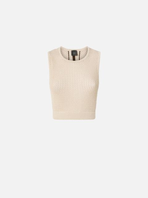 PINKO SLEEVELESS CROP TOP WITH BANDS ON THE BACK