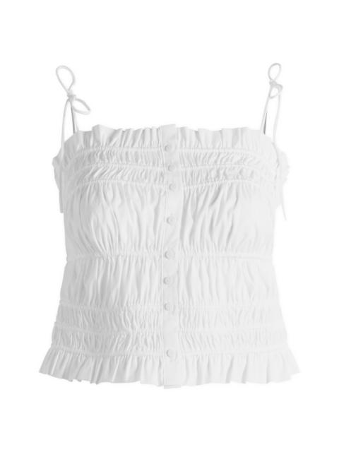 SKIMS Skims Garment Washed Poplin Ruffle Cami
