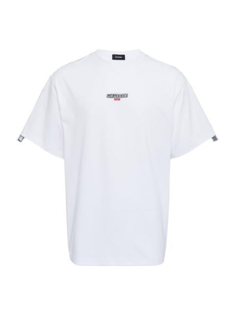 We11done White Double Logo Tape Short Sleeve T-Shirt