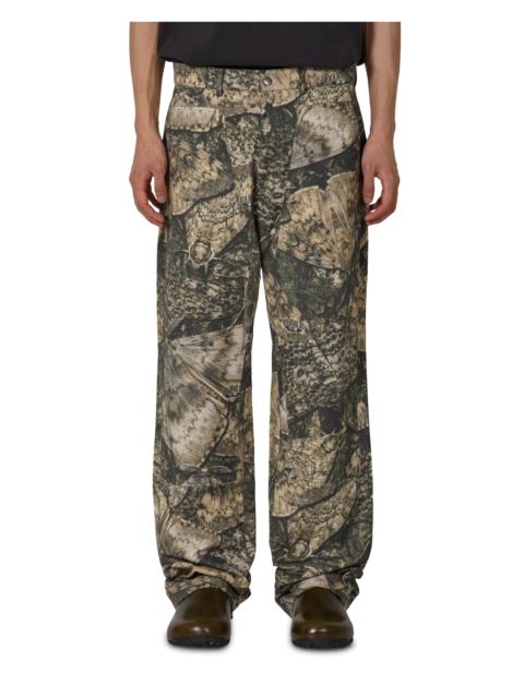 ROA Fomes Moth Print Double Knee Pant Brown