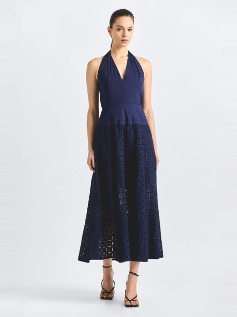 DEREK LAM 10 CROSBY MARIS EUELET HALTER DRESS