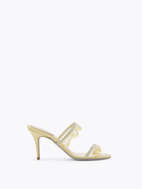 RENE CAOVILLA JAHANARA BUTTER YELLOW MULE 80